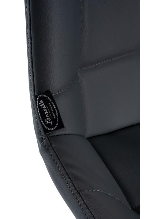 Otočná barová stolička Weston z umelej kože, sivá