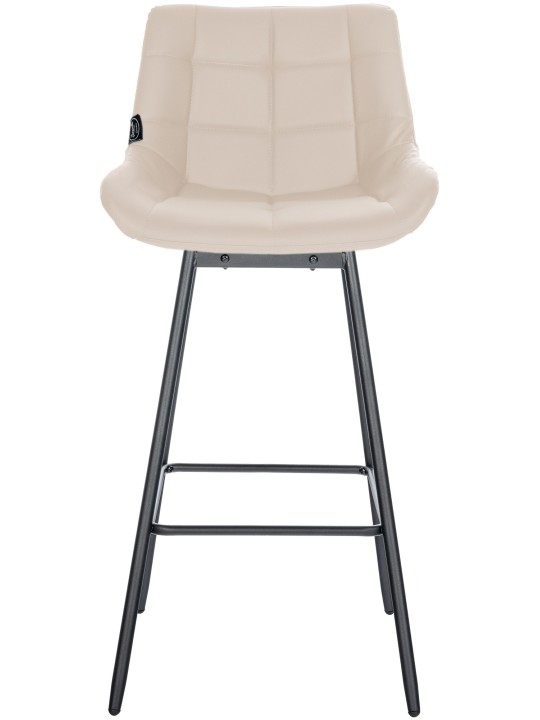 Otočná barová stolička Weston z umelej kože, krémová