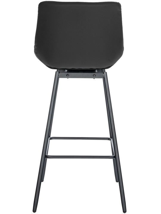 Otočná barová stolička Weston z umelej kože, čierna