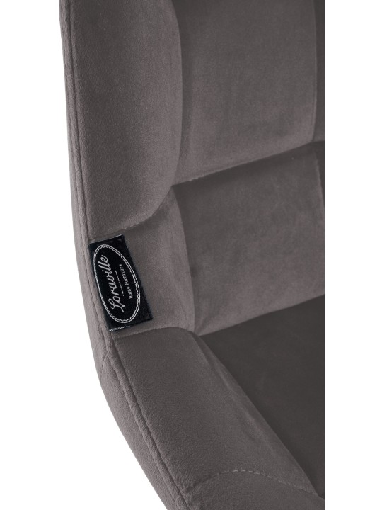 Otočná barová stolička Weston Velvet, sivá