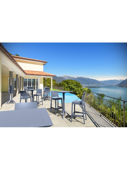 Barová stolička Maya, tmavosivá