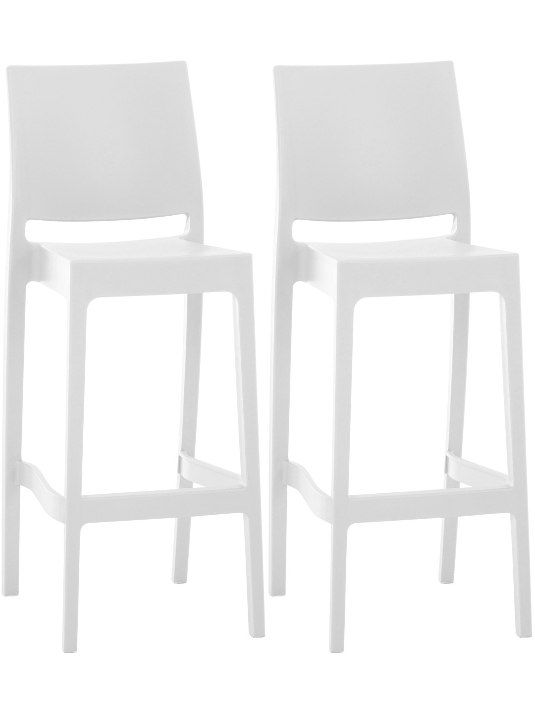 Sada 2 barových stoličiek Maya, biela