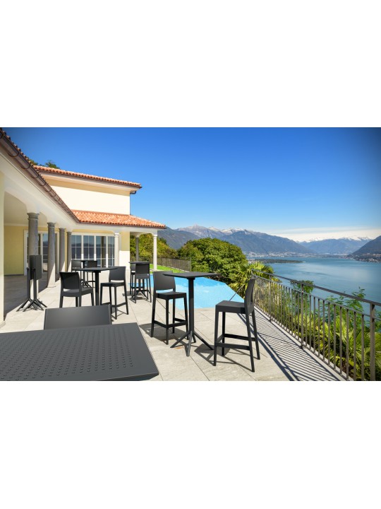 Sada 2 barových stoličiek Maya, čierna