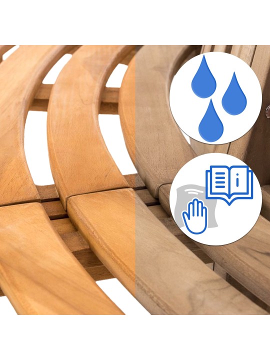 Lavica na strom Leming polkruhová 250 cm, teak