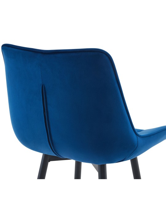 Barová stolička Dartford velvet, modrá