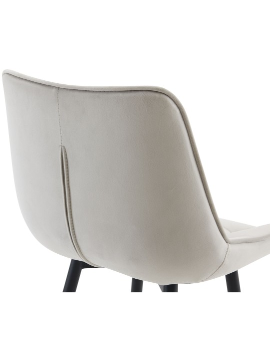 Barová stolička Dartford velvet, sivá