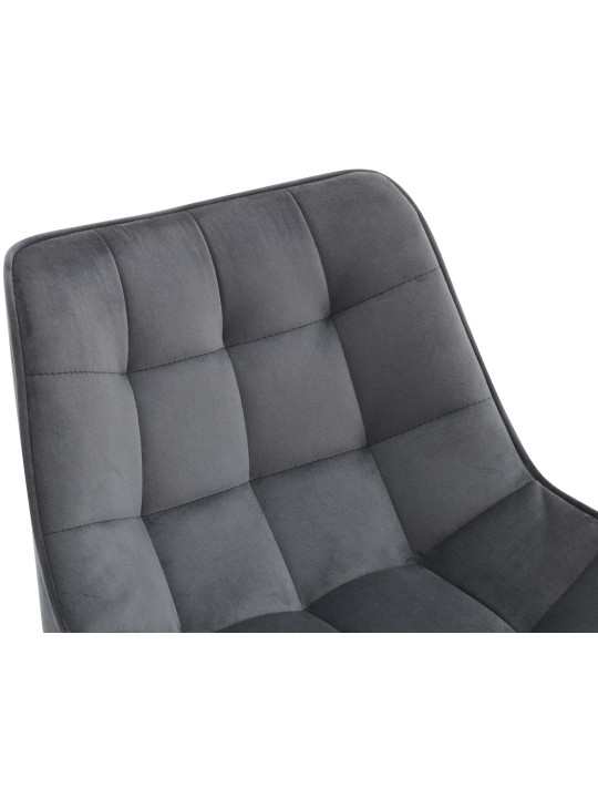 Barová stolička Dartford velvet, tmavosivá