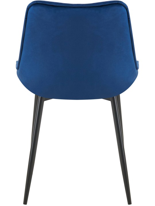Zamatová jedálenská stolička Wallace, modrá