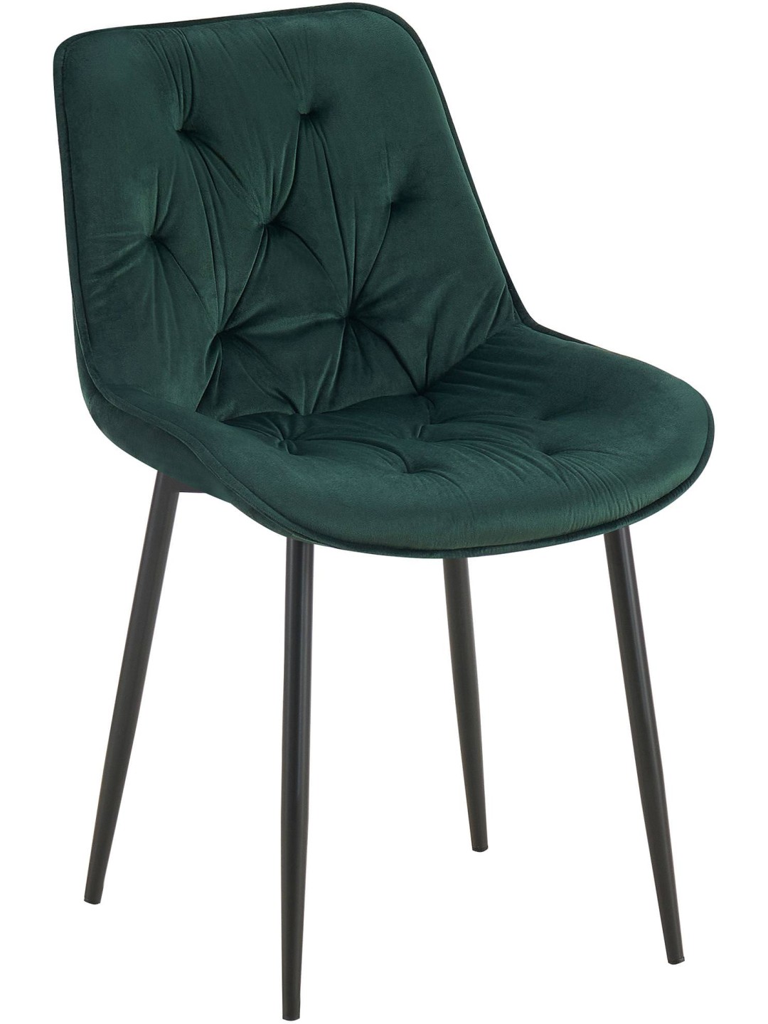 Zamatová jedálenská stolička Wallace, zelená