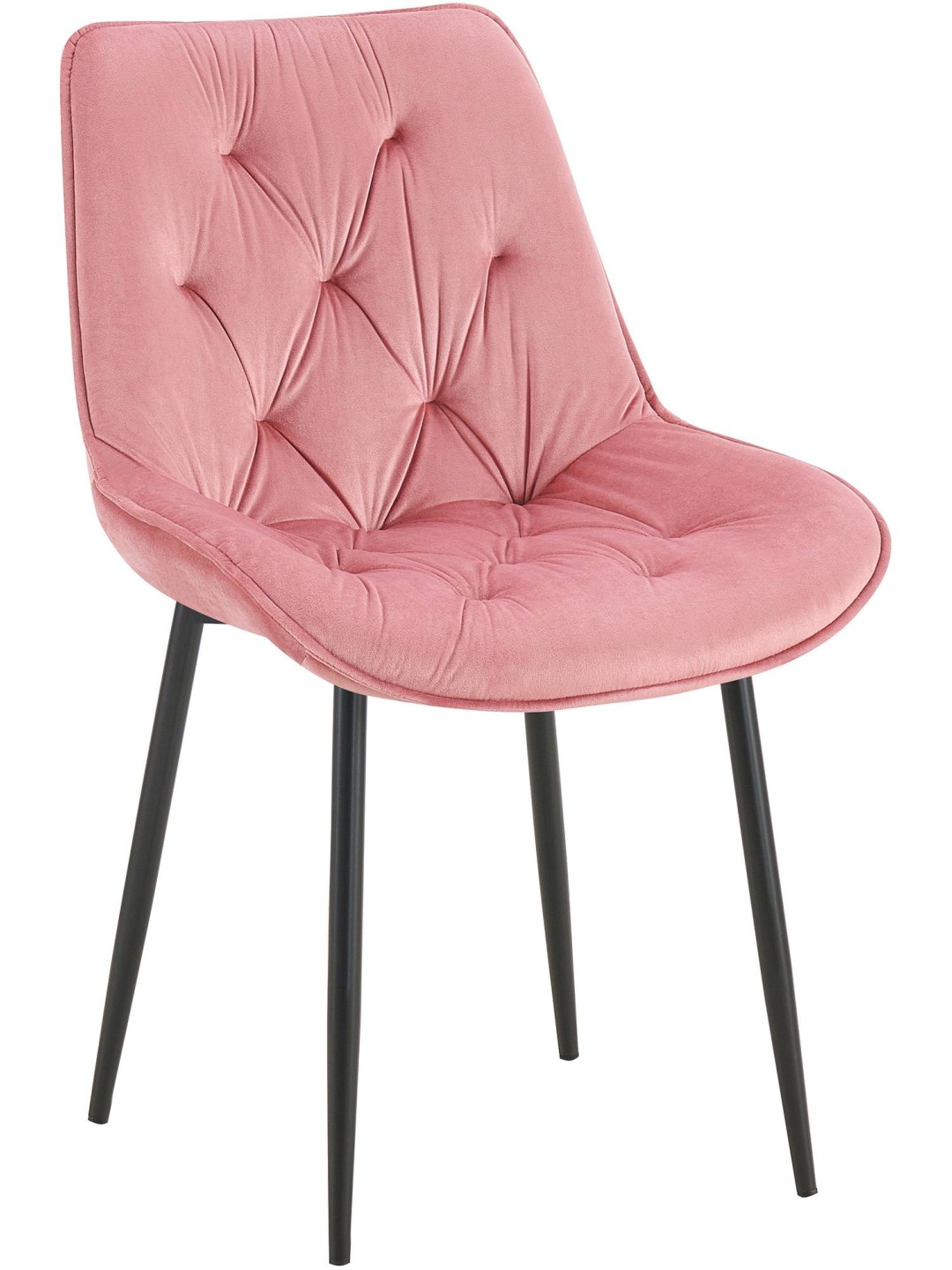 Zamatová jedálenská stolička Wallace, ružová