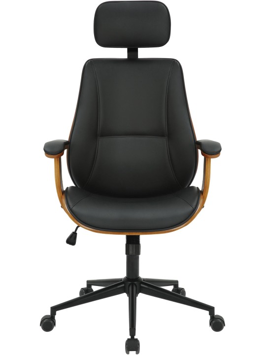 Kancelárske kreslo Lugo z umelej kože, orech/čierna