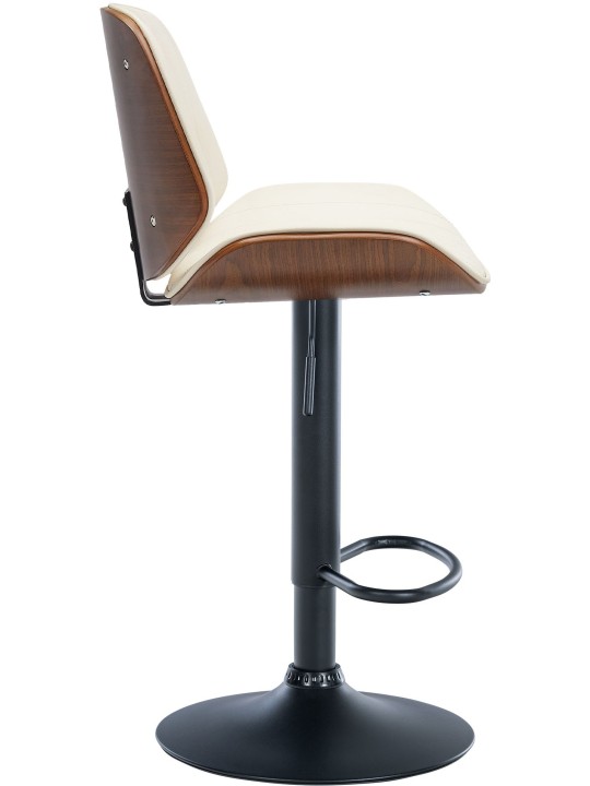 Sada 2 barových stoličiek Nova z umelej kože, orech/krémová