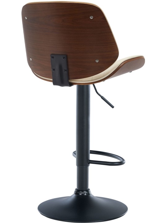 Sada 2 barových stoličiek Nova z umelej kože, orech/krémová