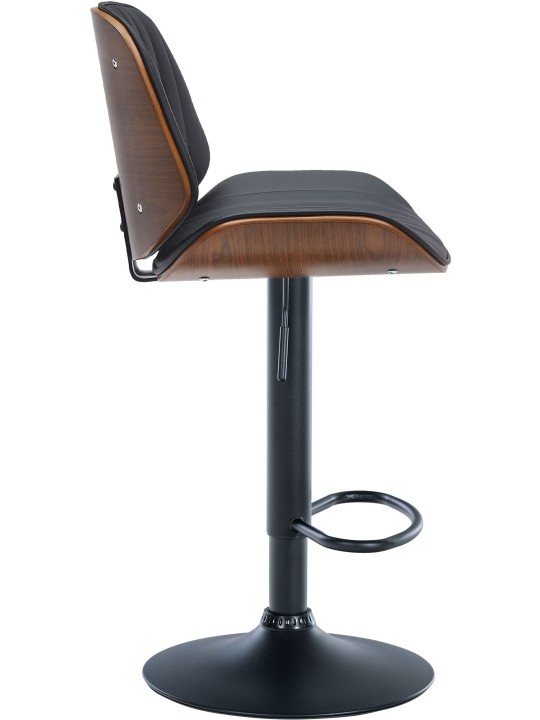 Sada 2 barových stoličiek Nova z umelej kože, orech/čierna