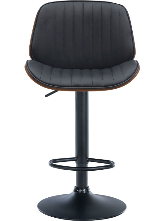 Sada 2 barových stoličiek Nova z umelej kože, orech/čierna