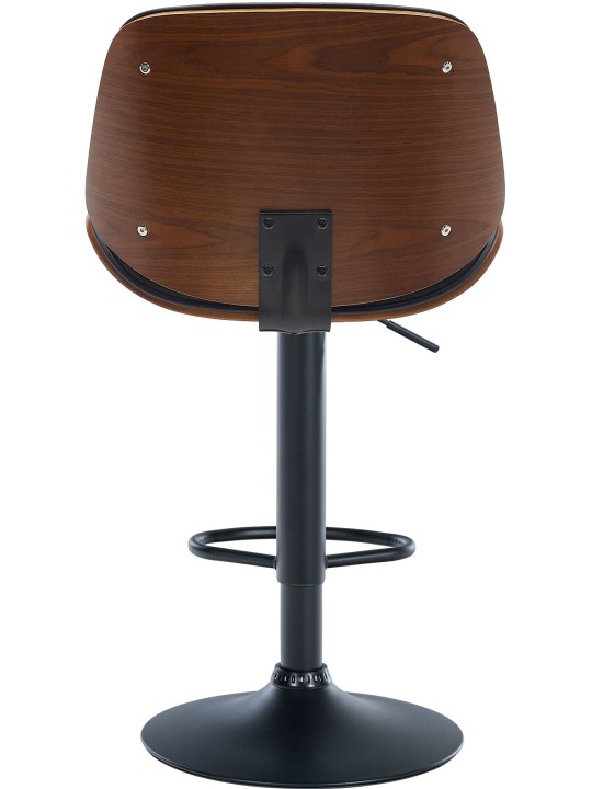 Sada 2 barových stoličiek Nova z umelej kože, orech/čierna