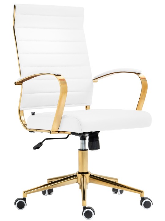 Kancelárske kreslo Havana z umelej kože, biela