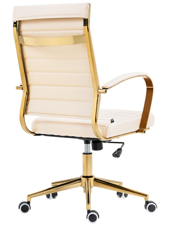 Kancelárske kreslo Havana z umelej kože, krémová