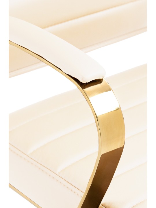 Kancelárske kreslo Havana z umelej kože, krémová