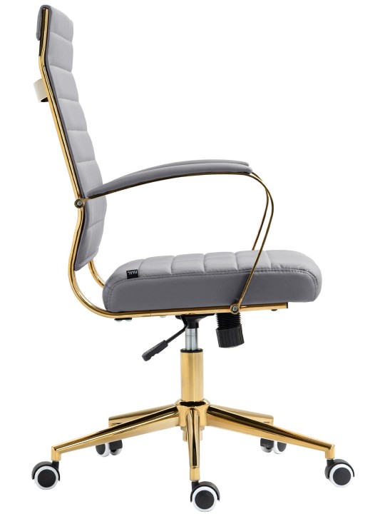 Kancelárske kreslo Havana z umelej kože, sivá
