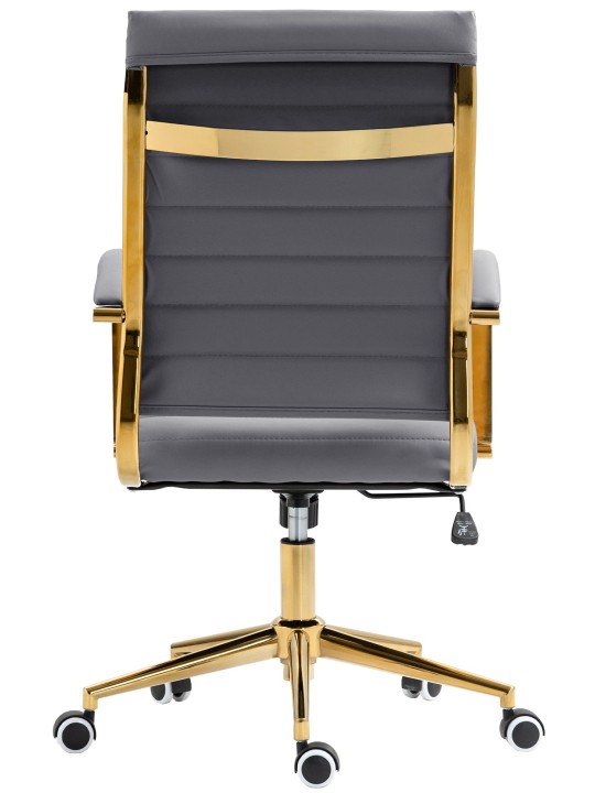 Kancelárske kreslo Havana z umelej kože, sivá