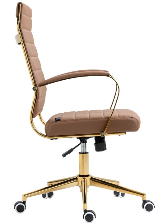 Kancelárske kreslo Havana z umelej kože, svetlohnedá