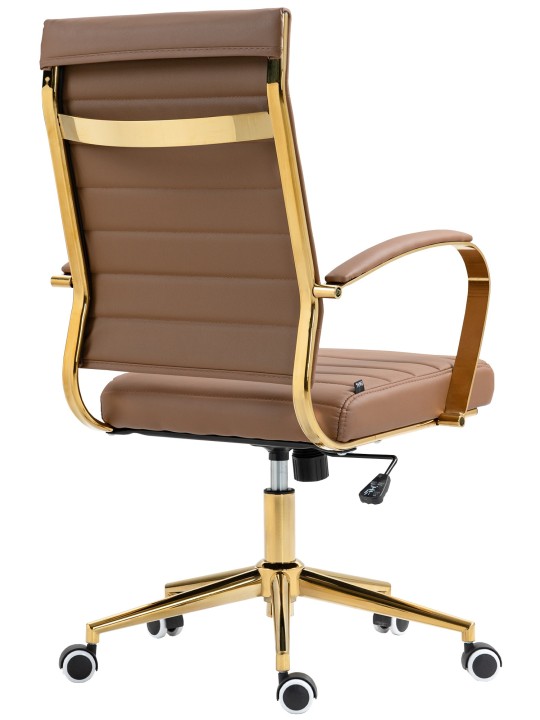 Kancelárske kreslo Havana z umelej kože, svetlohnedá