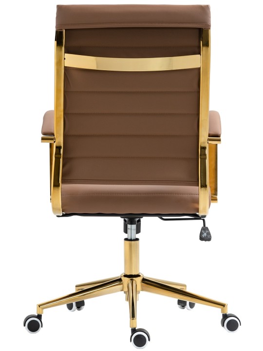 Kancelárske kreslo Havana z umelej kože, svetlohnedá