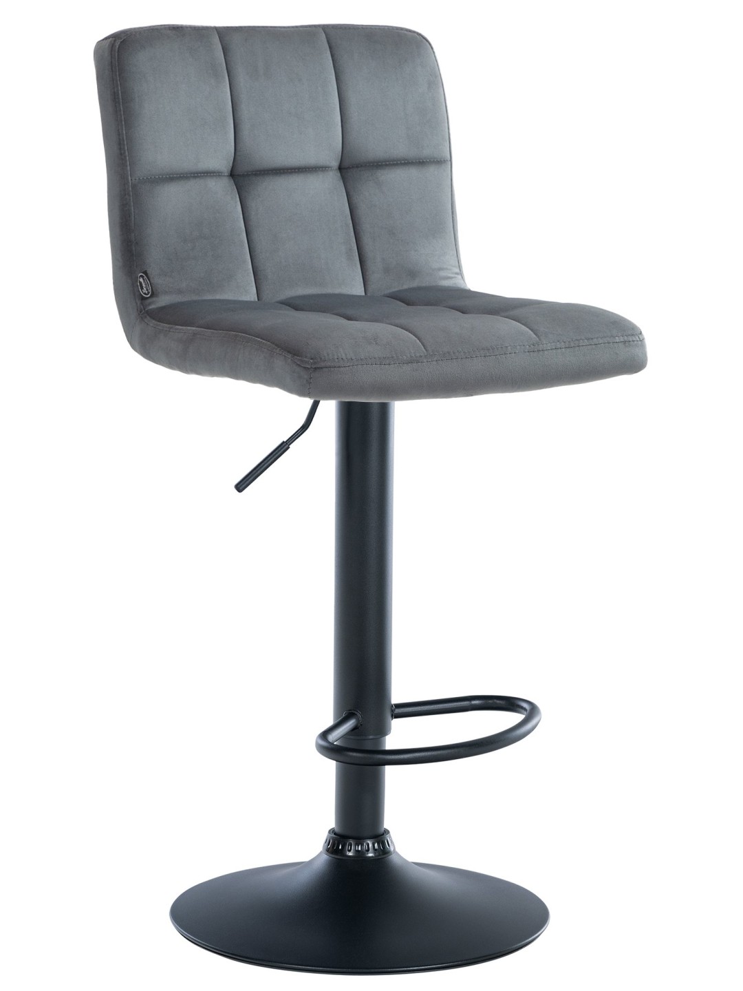 Barová stolička Peru velvet, tmavosivá