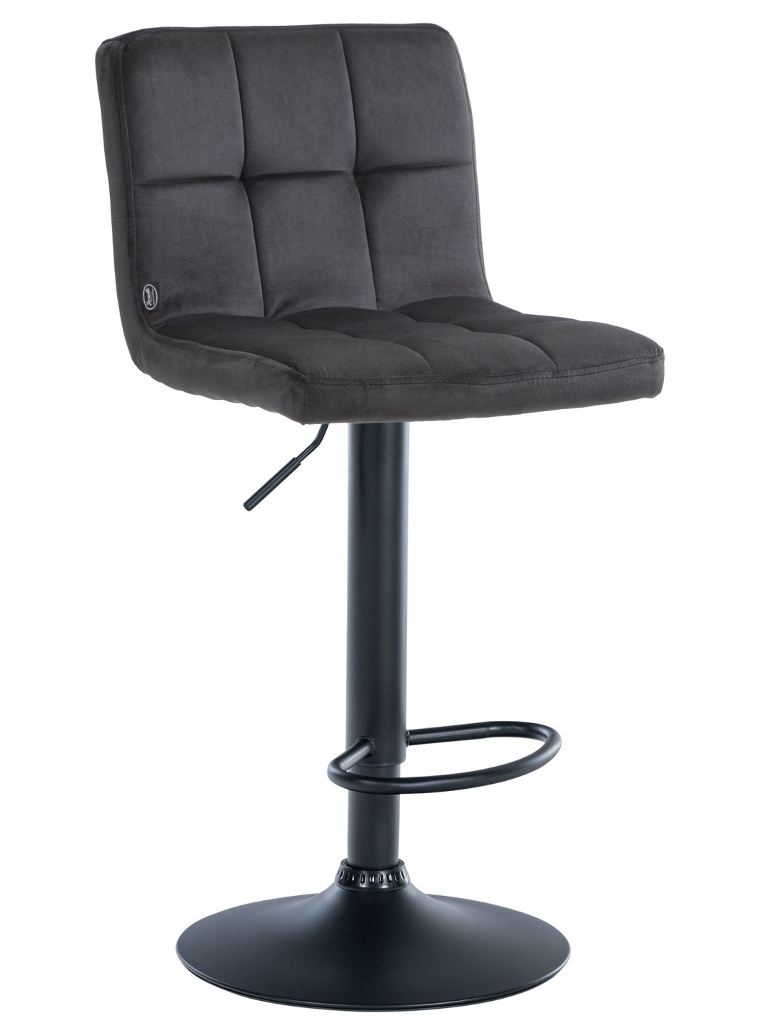 Barová stolička Peru velvet, čierna