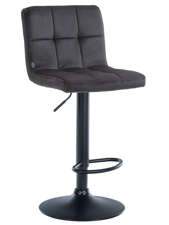 Barová stolička Peru velvet, čierna
