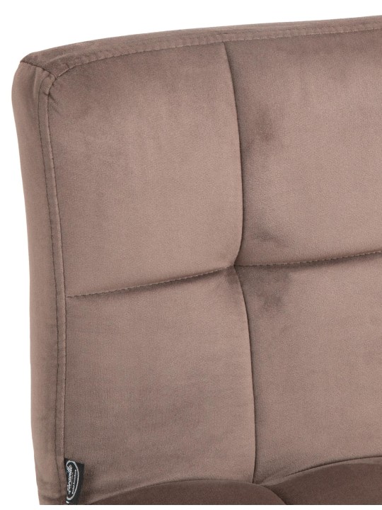 Sada 2 barových stoličiek Peru zamatový chróm, hnedá