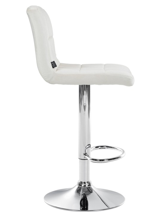 Sada 2 barových stoličiek Peru zamatový chróm, krémová