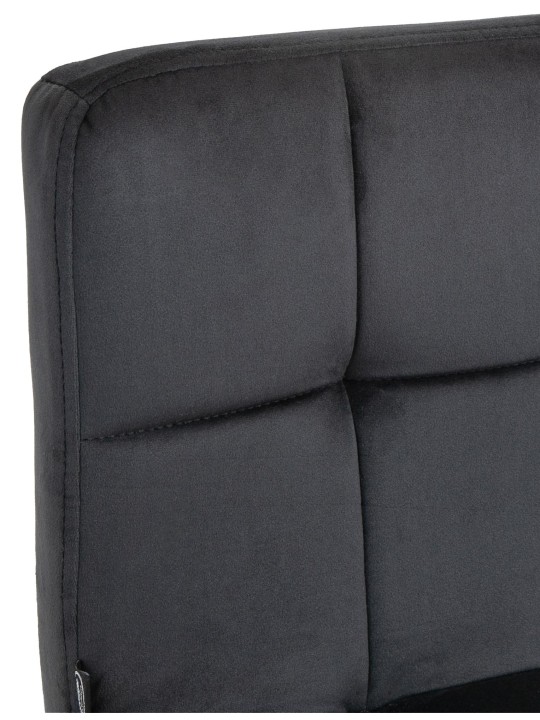 Sada 2 barových stoličiek Peru zamatový chróm, čierna