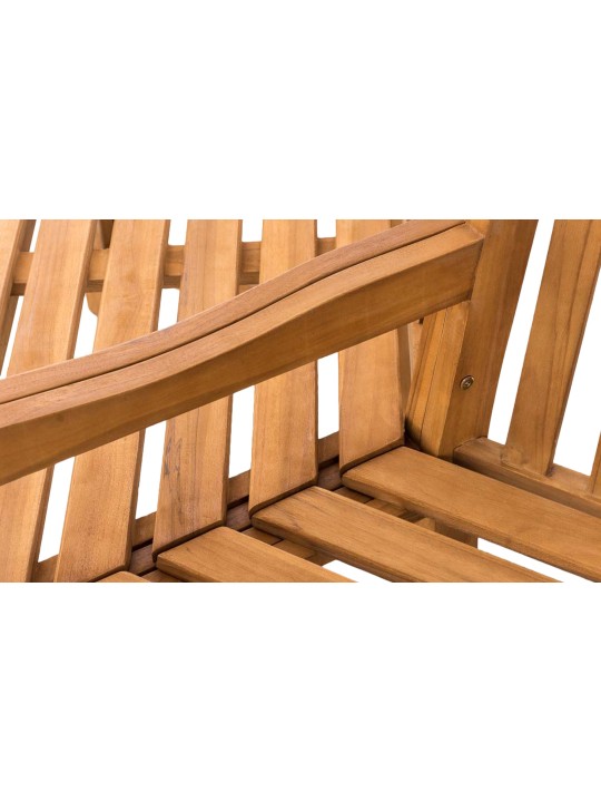 Lavička na strom Kenna s podrúčkou polkruhová 200 cm, teak