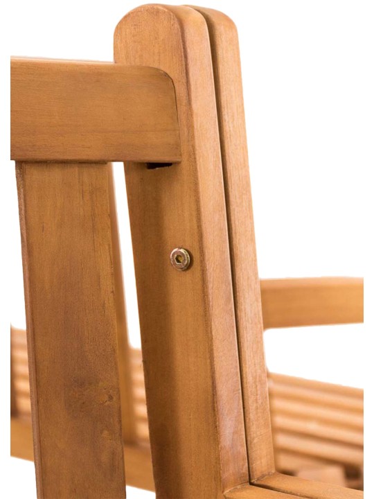 Lavička na strom Kenna s podrúčkou polkruhová 250 cm, teak