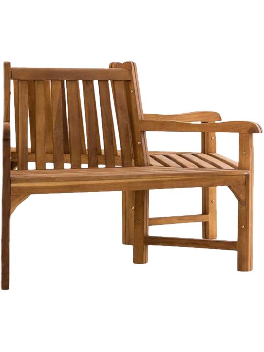 Lavička na strom Kenna s podrúčkou polkruhová 250 cm, teak