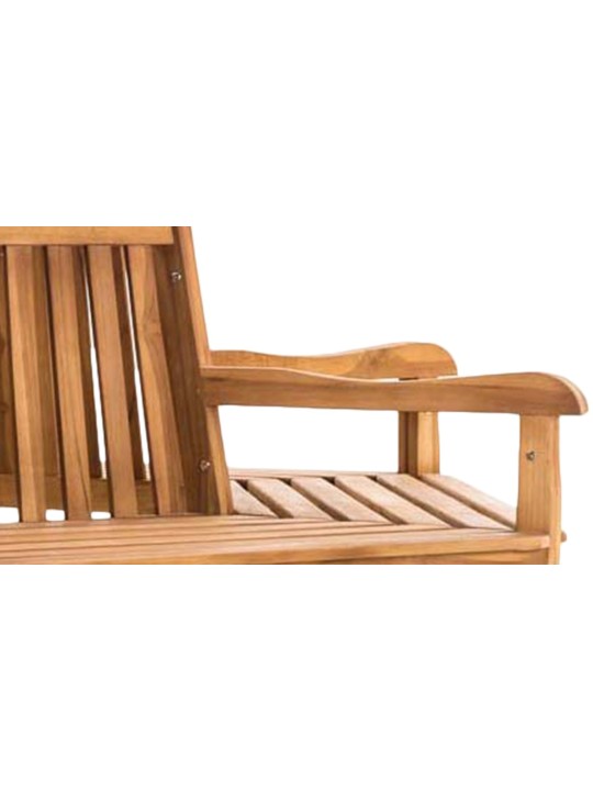 Lavička na strom Kenna s podrúčkou polkruhová 250 cm, teak