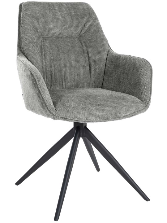 Jedálenská stolička Jules látka, sivá