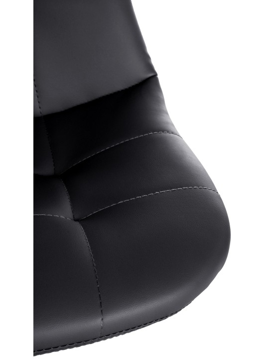 Barová stolička Elmore imitácia kože C, čierna