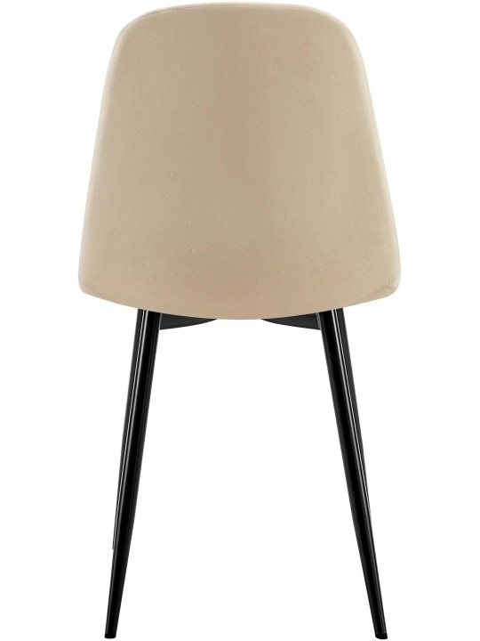 Sada 4 ks jedálenských stoličiek Baxter velvet, krémová