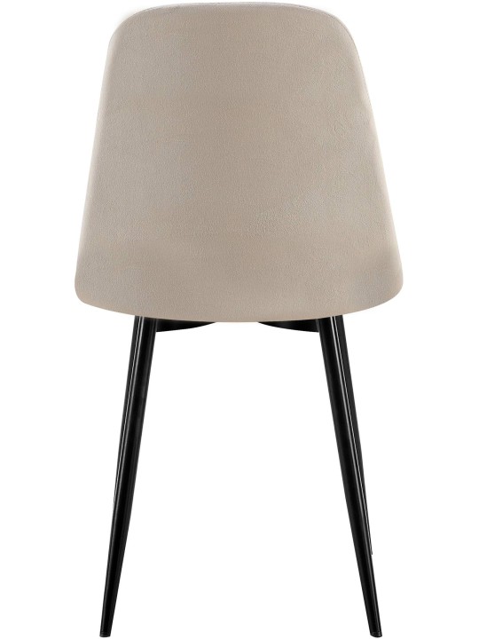 Sada 4 ks jedálenských stoličiek Baxter velvet, sivá