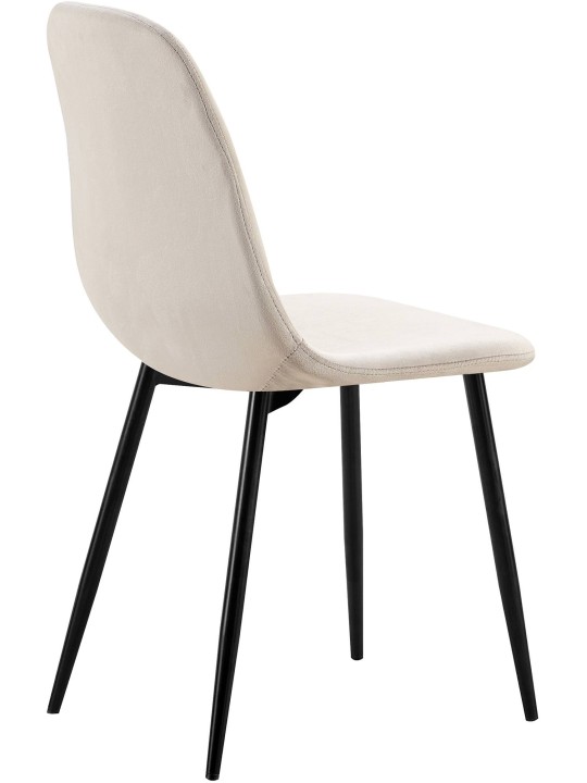 Sada 4 ks jedálenských stoličiek Baxter velvet, sivá