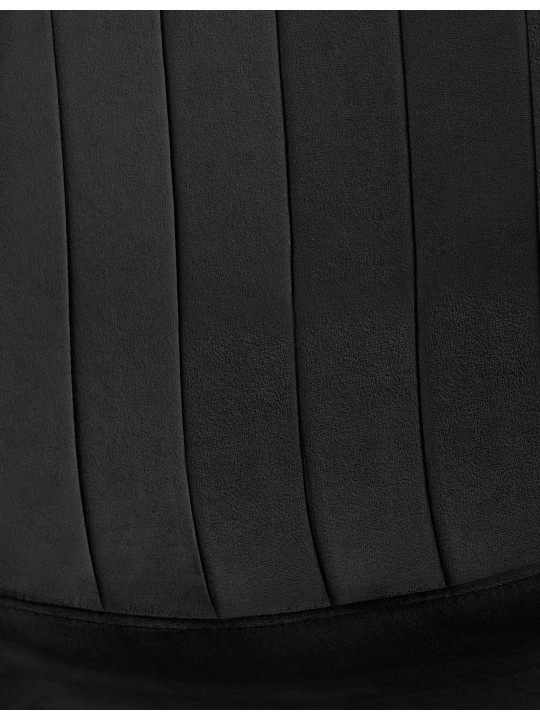 Sada 4 ks jedálenských stoličiek Baxter velvet, čierna