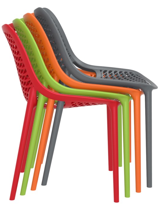 Stolička Air, čierna