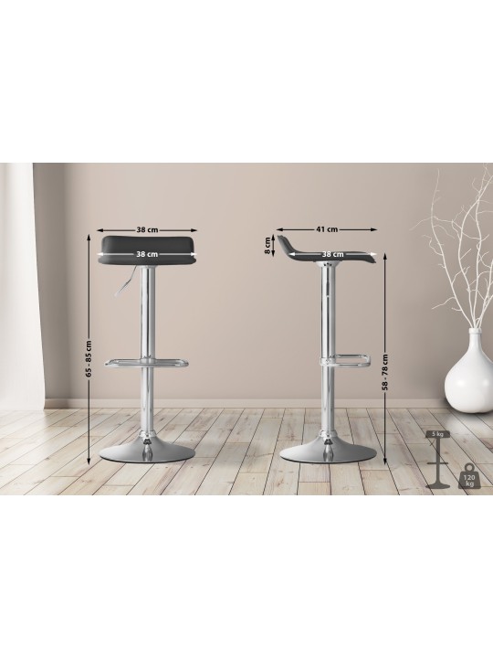 Barová stolička DYN, čierna