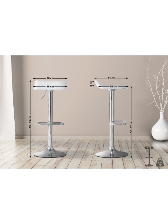 Barová stolička DYN, biela