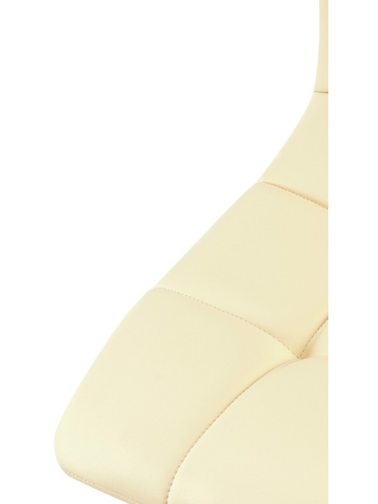 Sada 4 jedálenských stoličiek Antibes z umelej kože, krémová