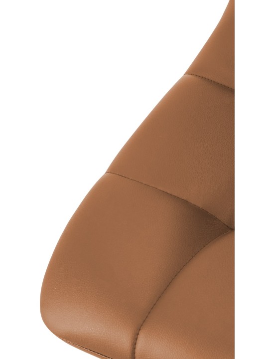 Sada 4 jedálenských stoličiek Antibes z umelej kože, tmavohnedá