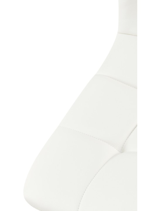 Sada 4 jedálenských stoličiek Antibes z umelej kože, biela